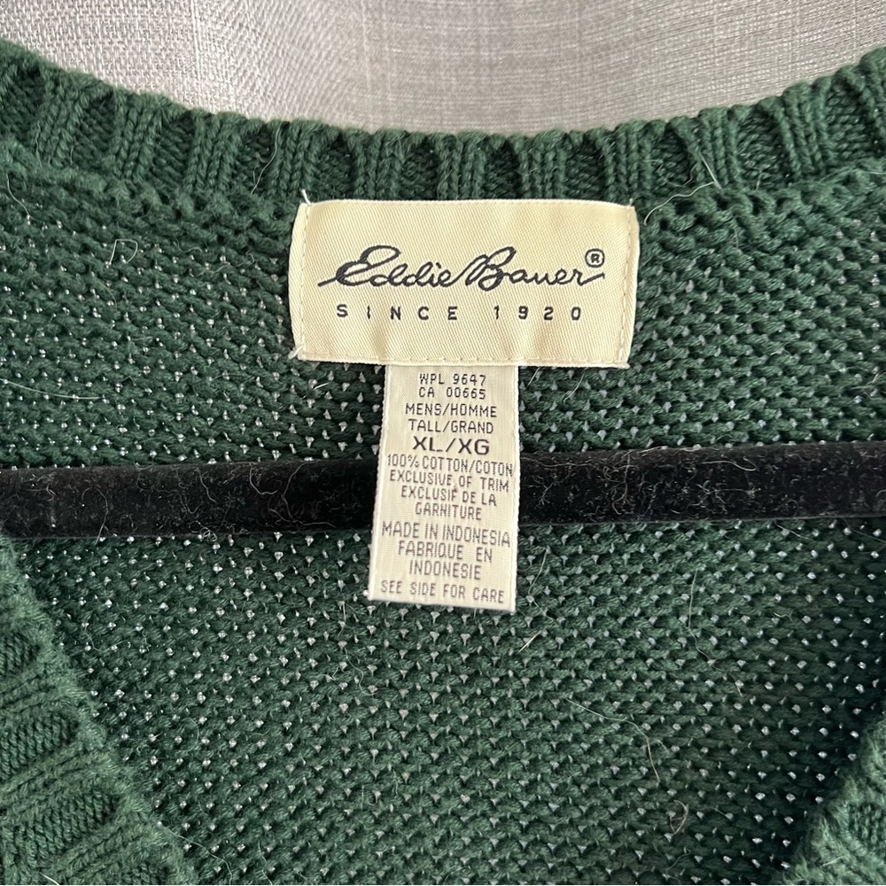 Vintage Eddie Bauer Green Sweater Vest